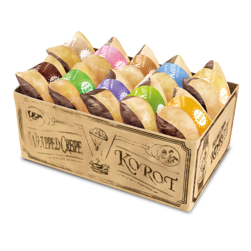 コロットのメニュー ラップドクレープ コロット Korot 甘さ控えめもちもち食感のミニクレープ