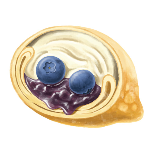 ブルーベリーチーズクレープ