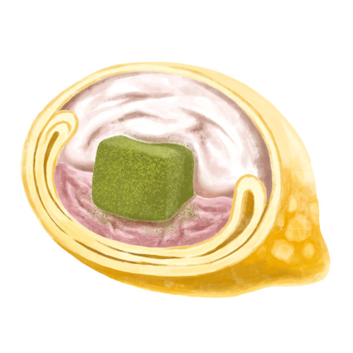 さくら抹茶わらびもちクレープ