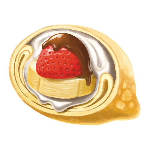 チョコイチゴバナナクレープ"
